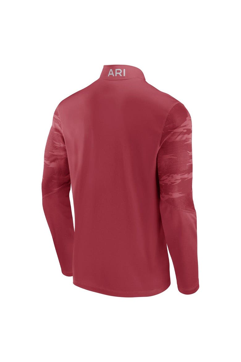 Men's Fanatics Branded Cardinal Arizona Cardinals Ringer Quarter-Zip Jacket, Alternate, color, Cardinal