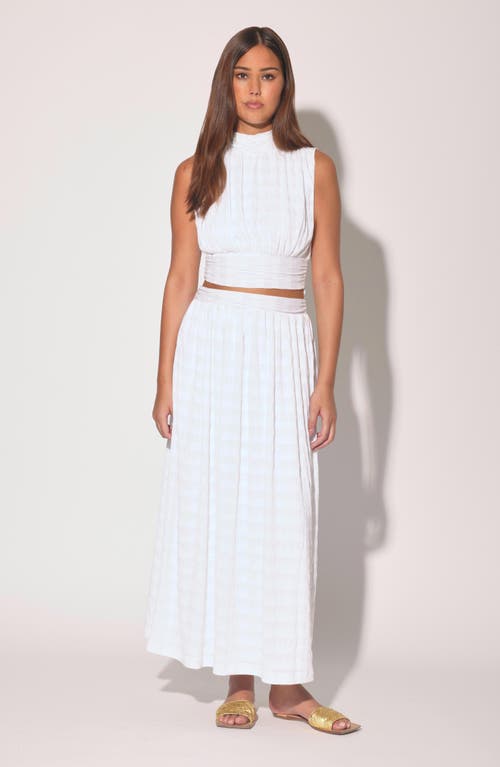 Shop Walter Baker Asha Pleated Crop Top In Ivory