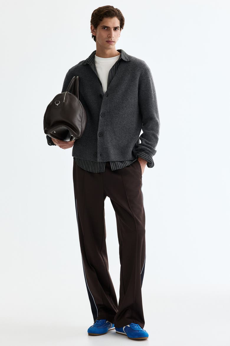 Relaxed Fit Track Pants, Main, color, Brown/stripes