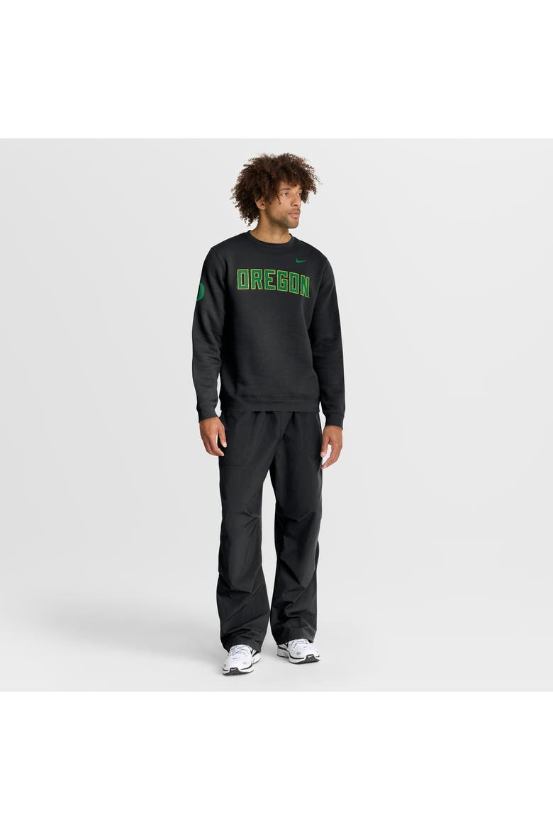 Men's Nike Black Oregon Ducks 2026 Sideline Club Sweatshirt, Alternate, color, Black