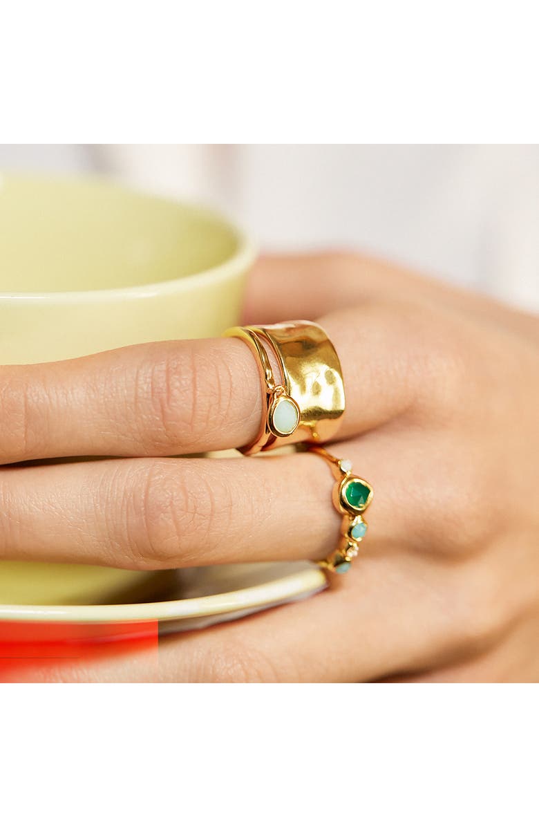 Monica Vinader Siren Tonal Half Eternity Ring, Alternate, color, Yellow Gold