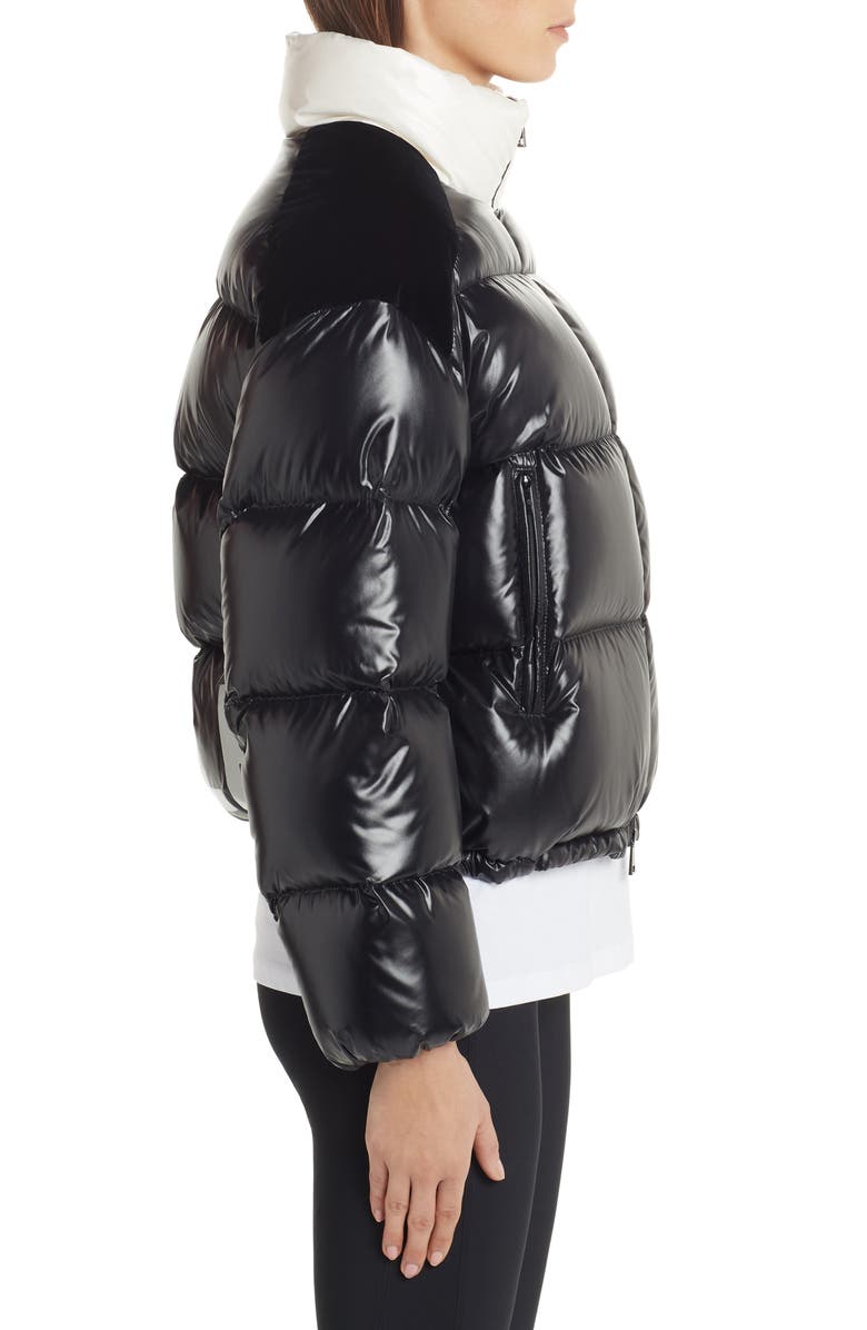 Moncler Chouelle Logo Print Quilted Down Puffer Jacket, Alternate, color, 