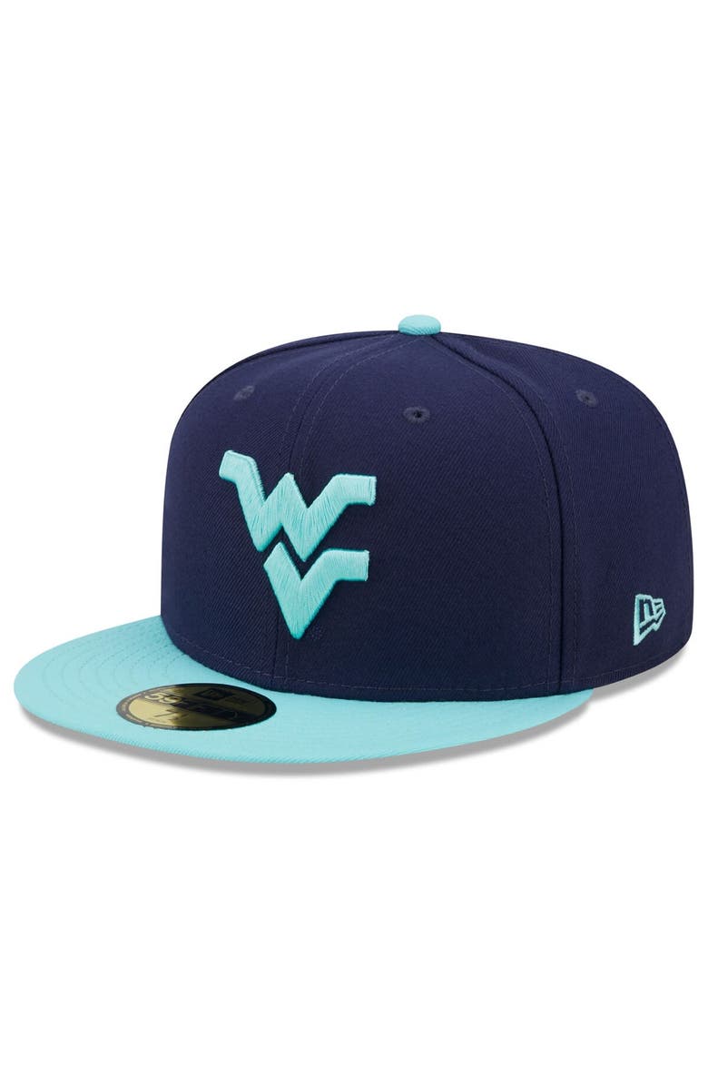 New Era Men's New Era Navy/Light Blue West Virginia Mountaineers 59FIFTY Fitted Hat, Alternate, color, Navy