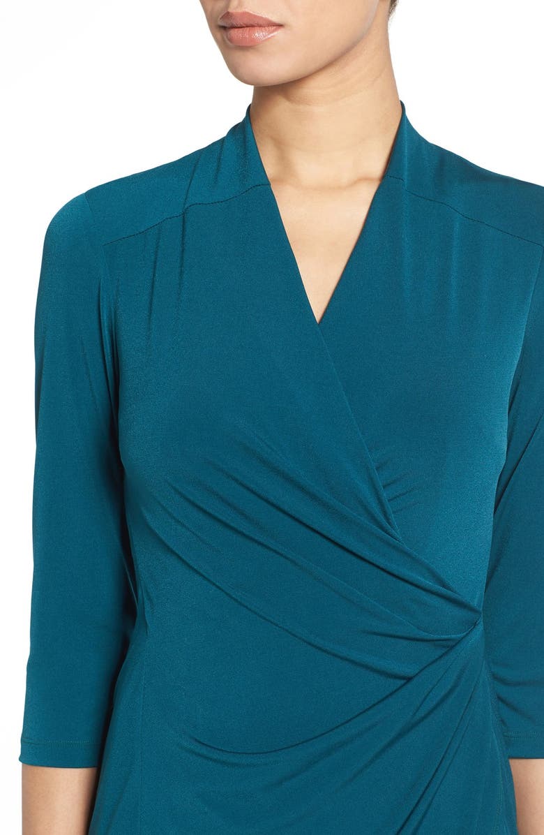 Chetta B Faux Wrap Jersey Dress, Alternate, color,