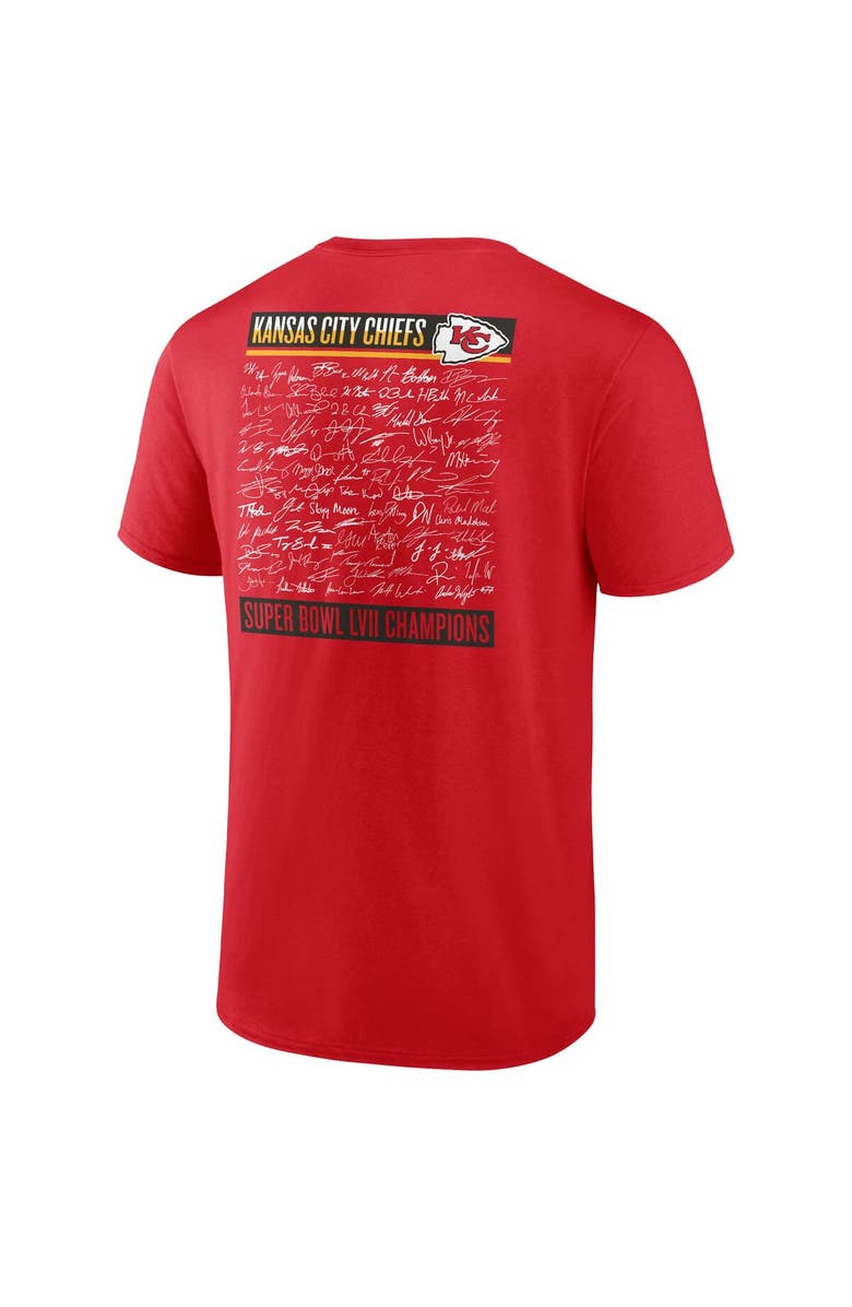 FANATICS Men's Fanatics Branded Red Kansas City Chiefs Super Bowl LVII Champions Signature Roster T-Shirt, Alternate, color, 