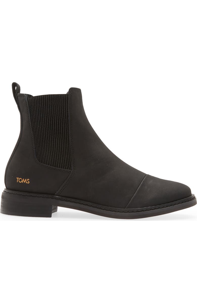 TOMS Charlie Chelsea Boot, Alternate, color, Black