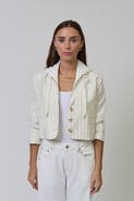 Central Park West Serena Cropped Sleeve Dickey Jacket