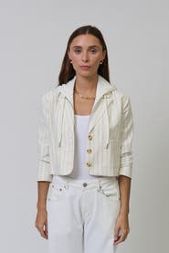Central Park West Serena Cropped Sleeve Dickey Jacket
