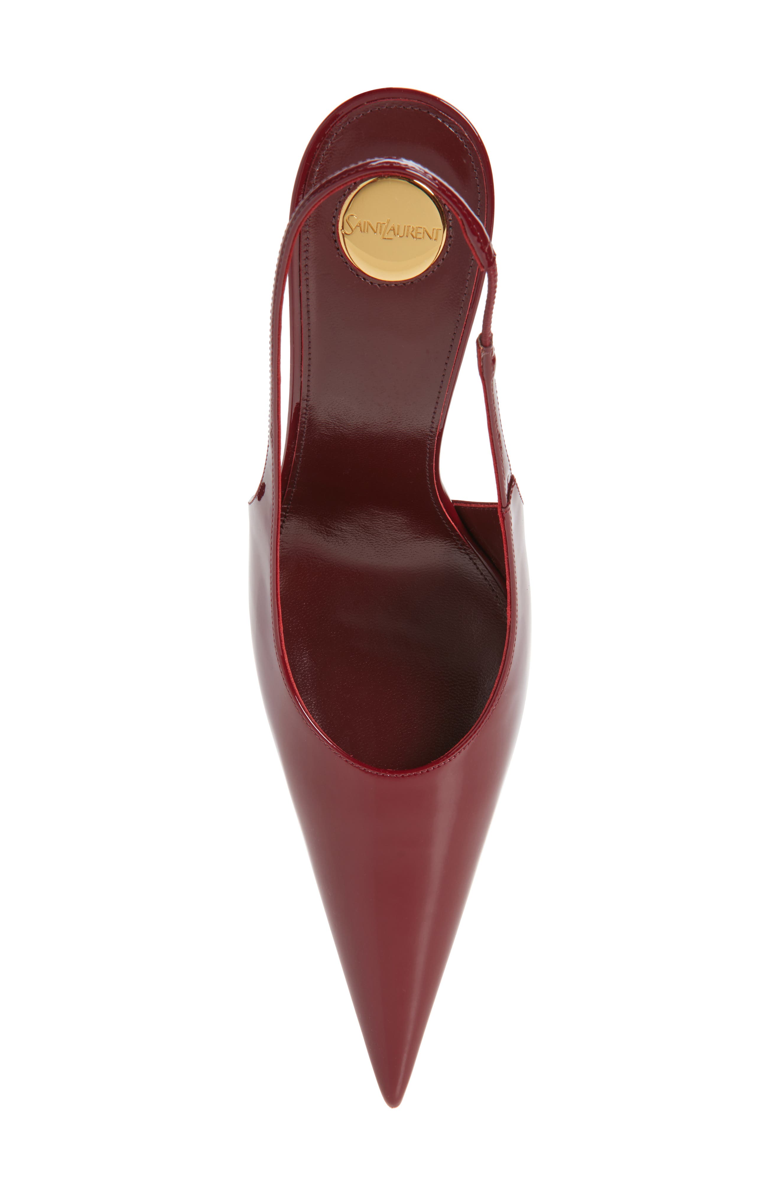 Saint Laurent Guermantes Slingback Pump, Alternate, color, Lust Red