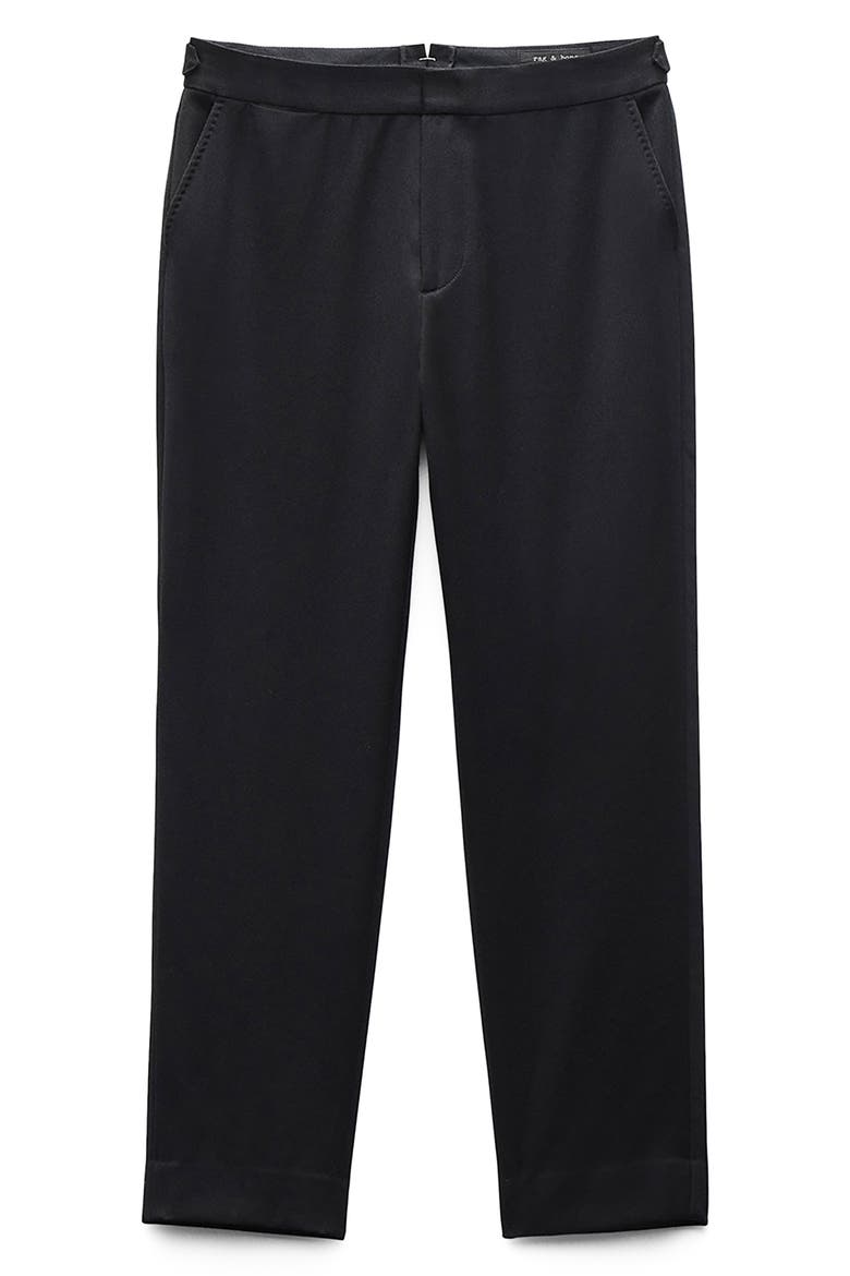 Evan Side Stripe Wool Pants, Alternate, color, BLACK