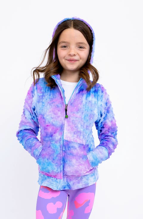 Minky Bubble Zip Hoodie (Big Kid)