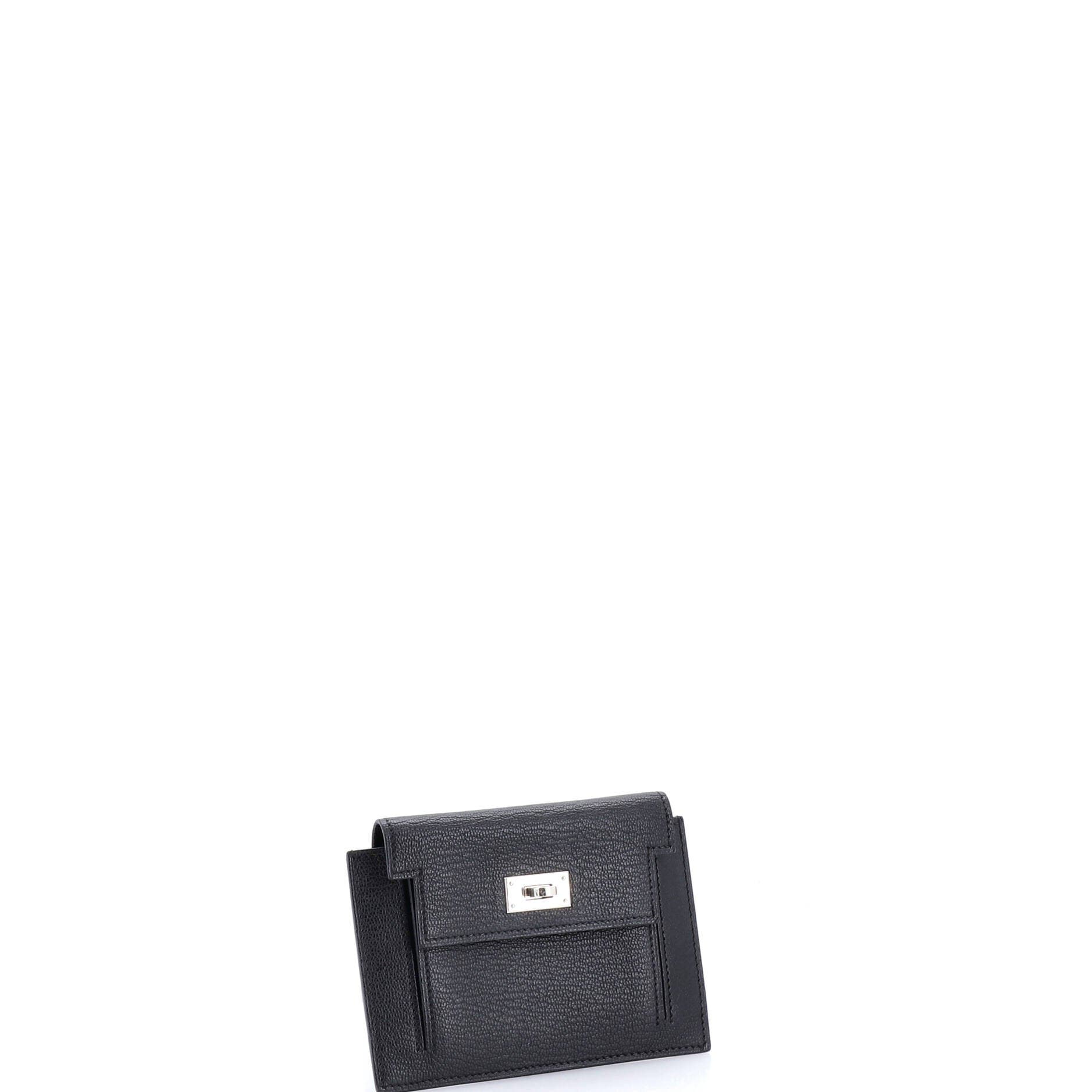 Pre-Owned Hermes Kelly Pocket Compact Wallet Chevre Mysore, Alternate, color, 