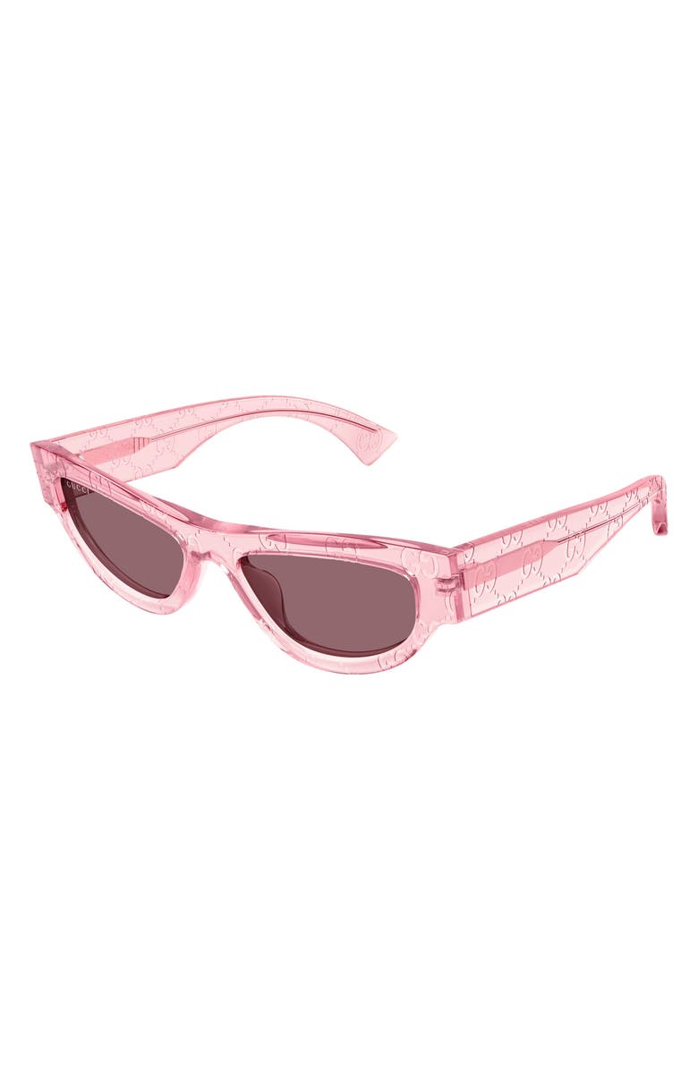 Gucci 53mm Cat Eye Sunglasses, Alternate, color, Pink