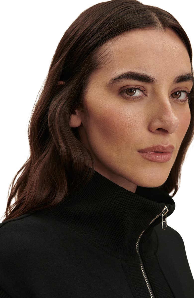 Varley Avaya Half-Zip Minidress, Alternate, color, Black