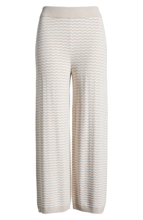 Barefoot Dreams Cozychic Ultra Lite® Pointelle Lounge Pants In Stone/pearl