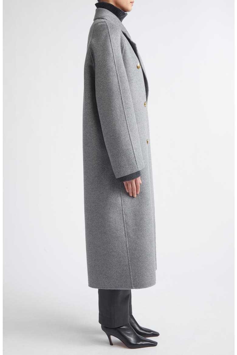 Irvin Double Breasted Wool & Cashmere Coat, Alternate, color, GREY MELANGE