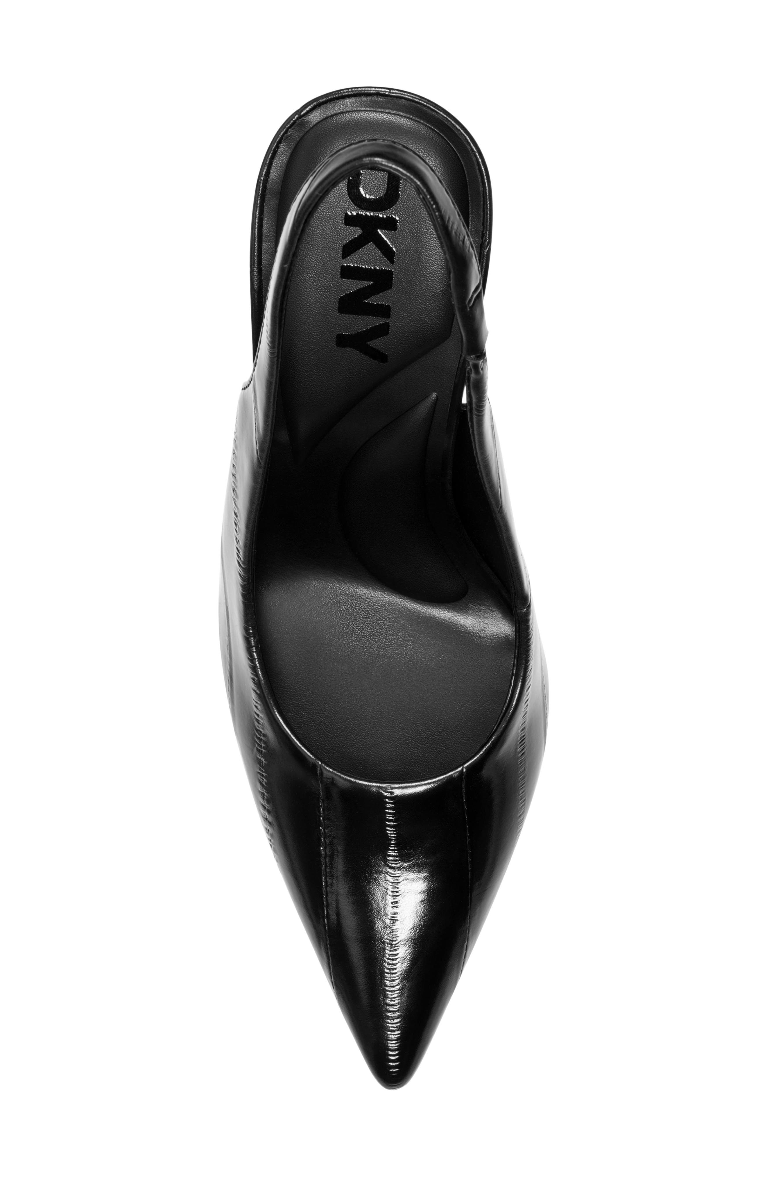 DKNY Caytina Slingback Pointed Toe Pump, Alternate, color, Black