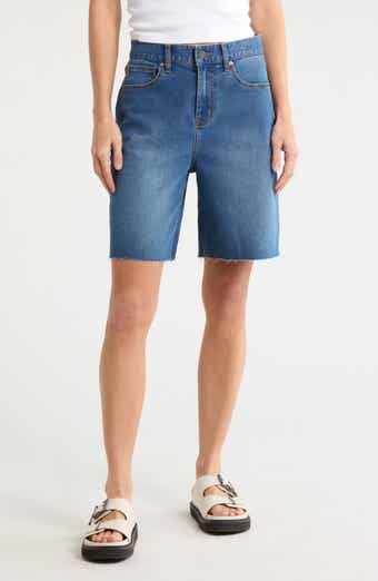 Vigoss Cutoff High Waist Bermuda Denim Shorts