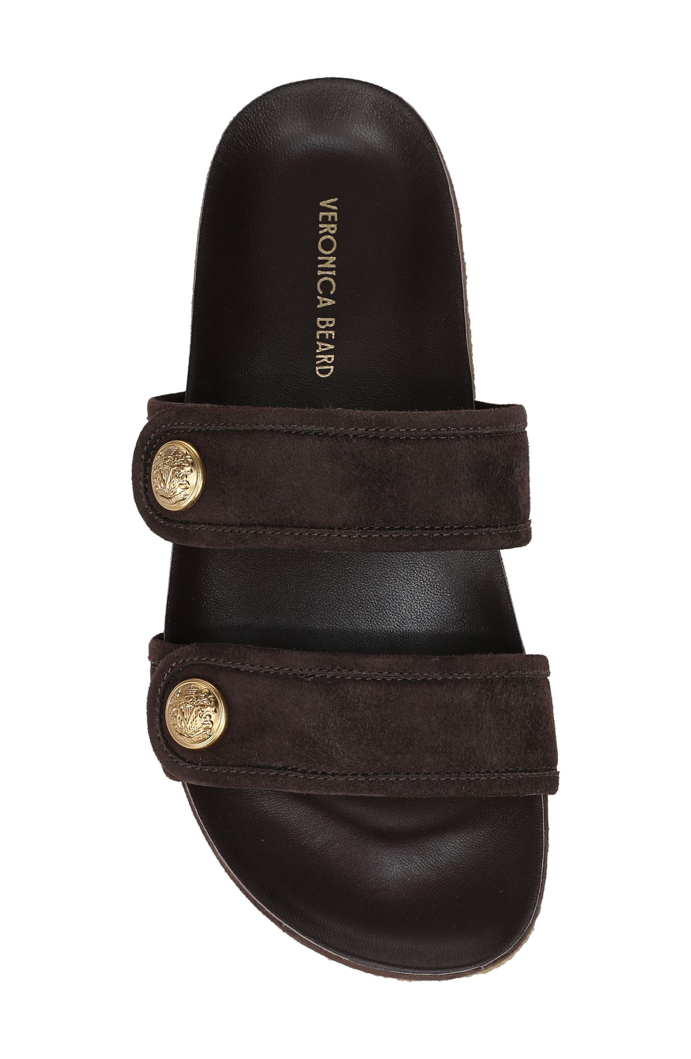 Veronica Beard Percey Slide Sandal, Alternate, color, Espresso