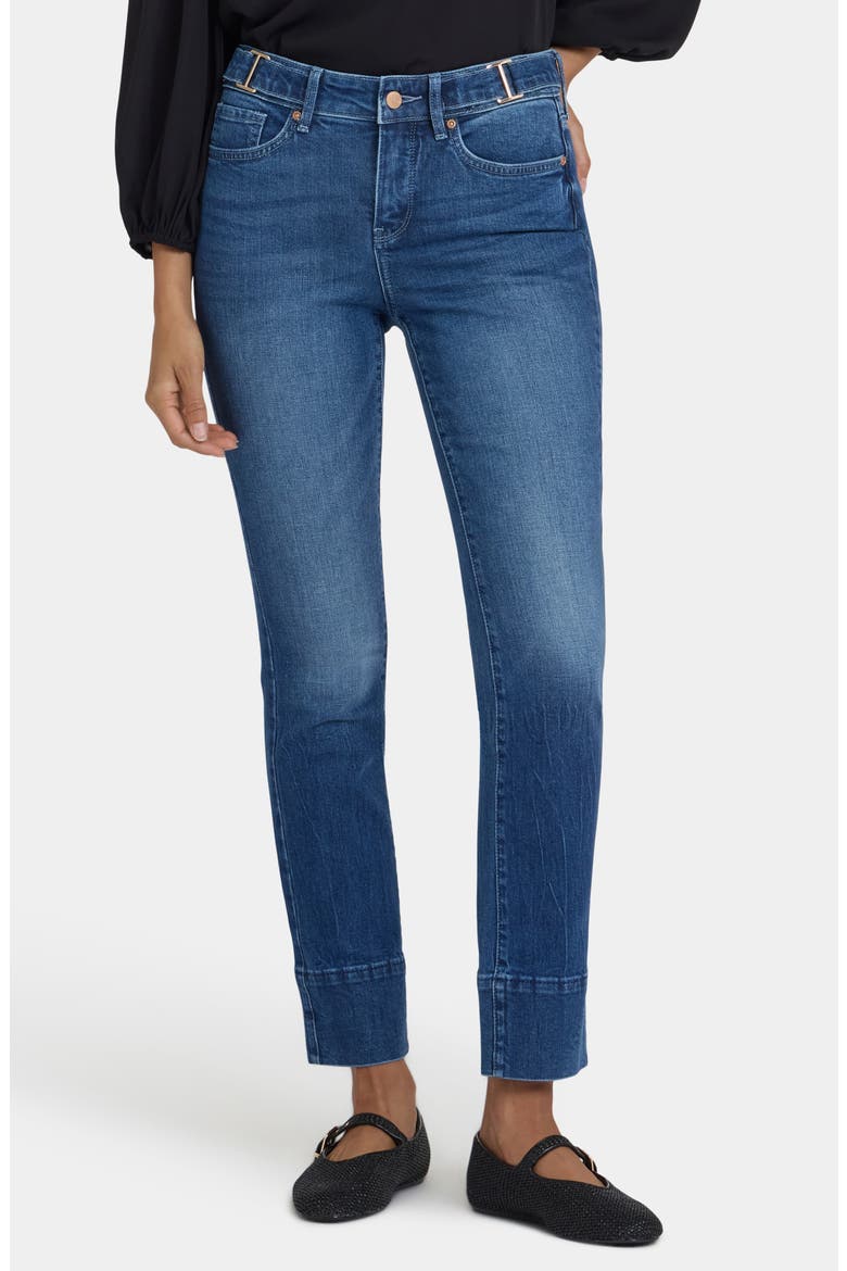 Sheri Buckle Slim Jeans, Main, color, COOL MARINE