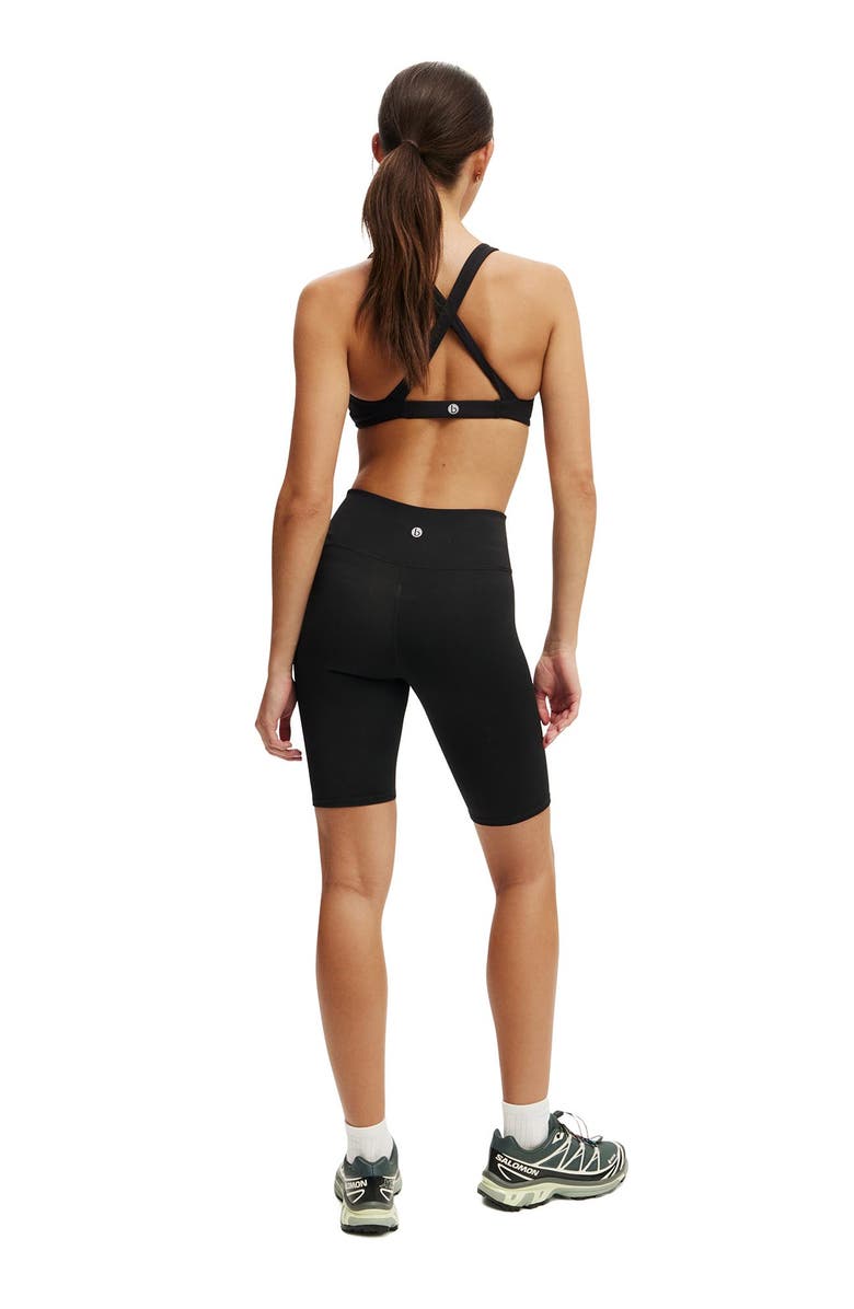 COTTON ON BODY Women's Active Bondi Everyday Mid Length Bike Short, Alternate, color, Black