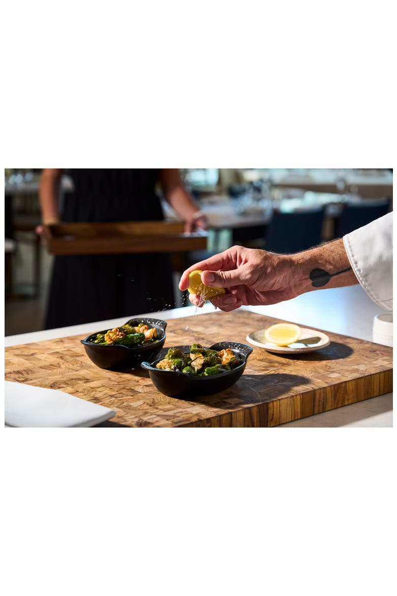 Gourmand Set of 4 1/3-Quart Enamel Cast Iron Oval Baker, Alternate, color, MATTE BLACK