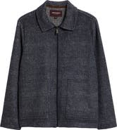 Johnston & Murphy Wool Blend Zip Shirt Jacket