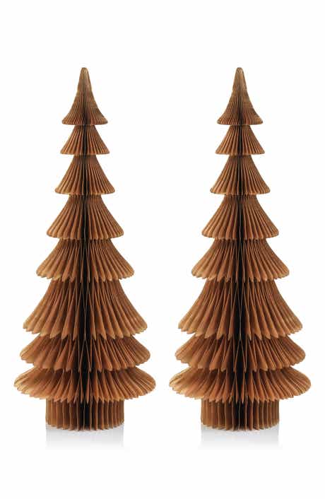 Zodax Set of 2 Miriam Paper Decorative Tabletop Trees