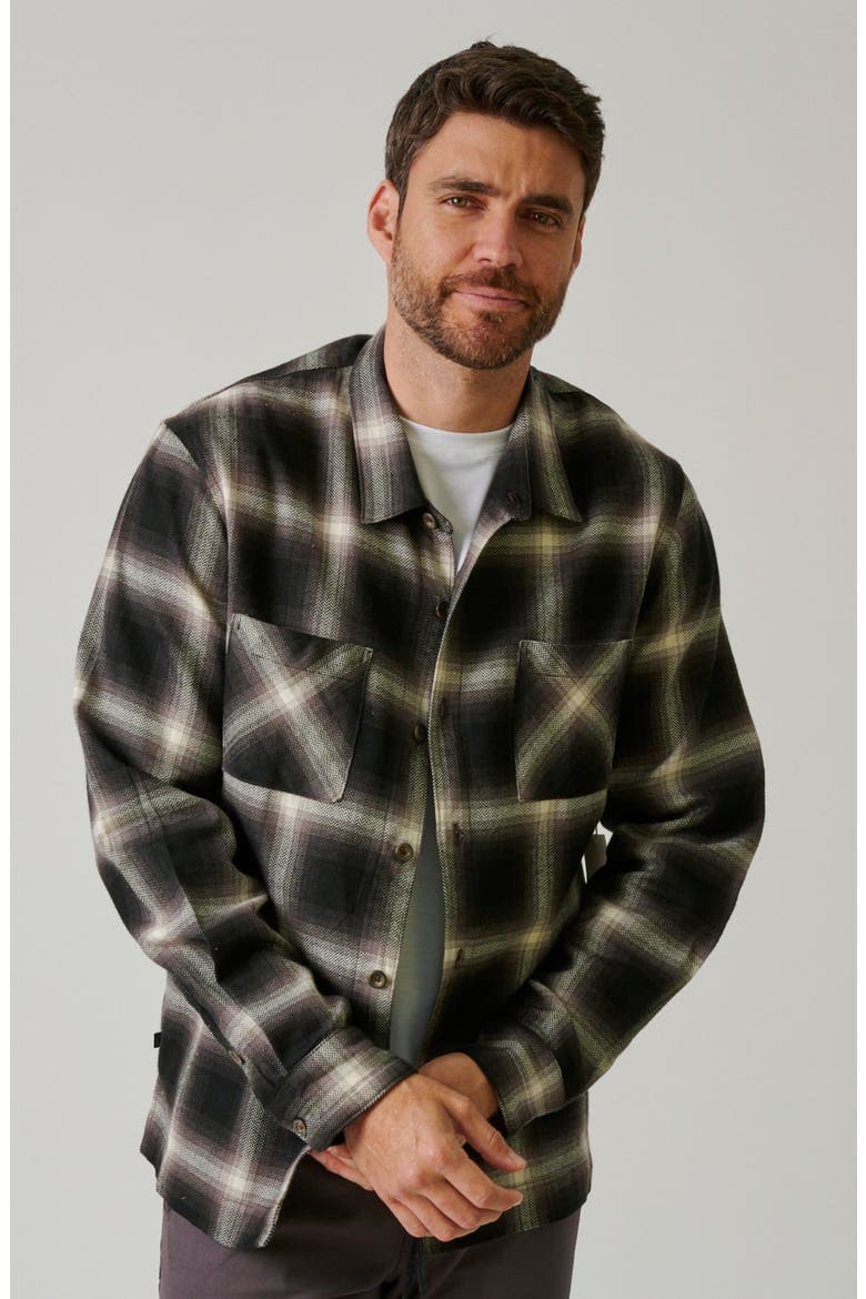 Wolf Flannel Button Up, Alternate, color, Coyote