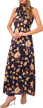 Ted Baker Sleeveless Floral Bow Back Maxi Dress
