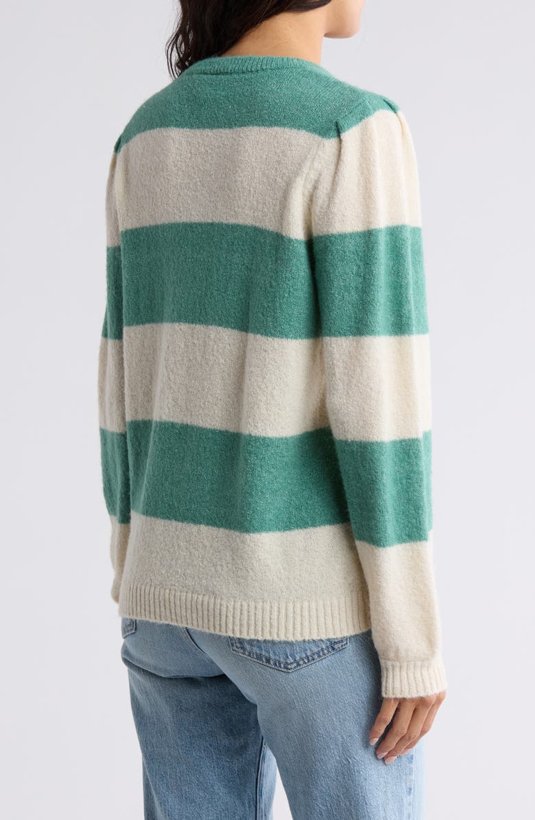 ICHI Striped Knit Sweater, Alternate, color, 