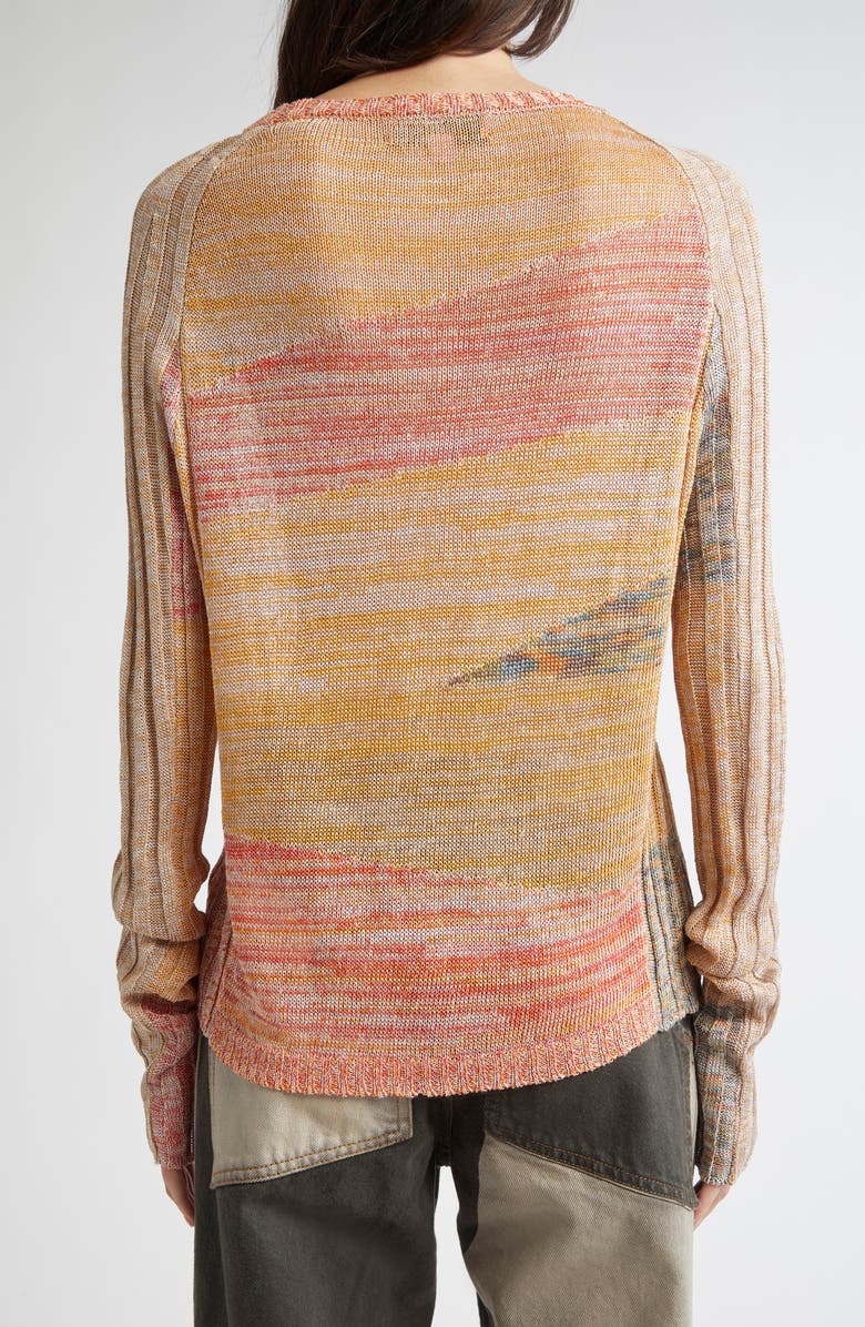 Eckhaus Latta Symphony Colorblock Linen Blend Sweater, Alternate, color,