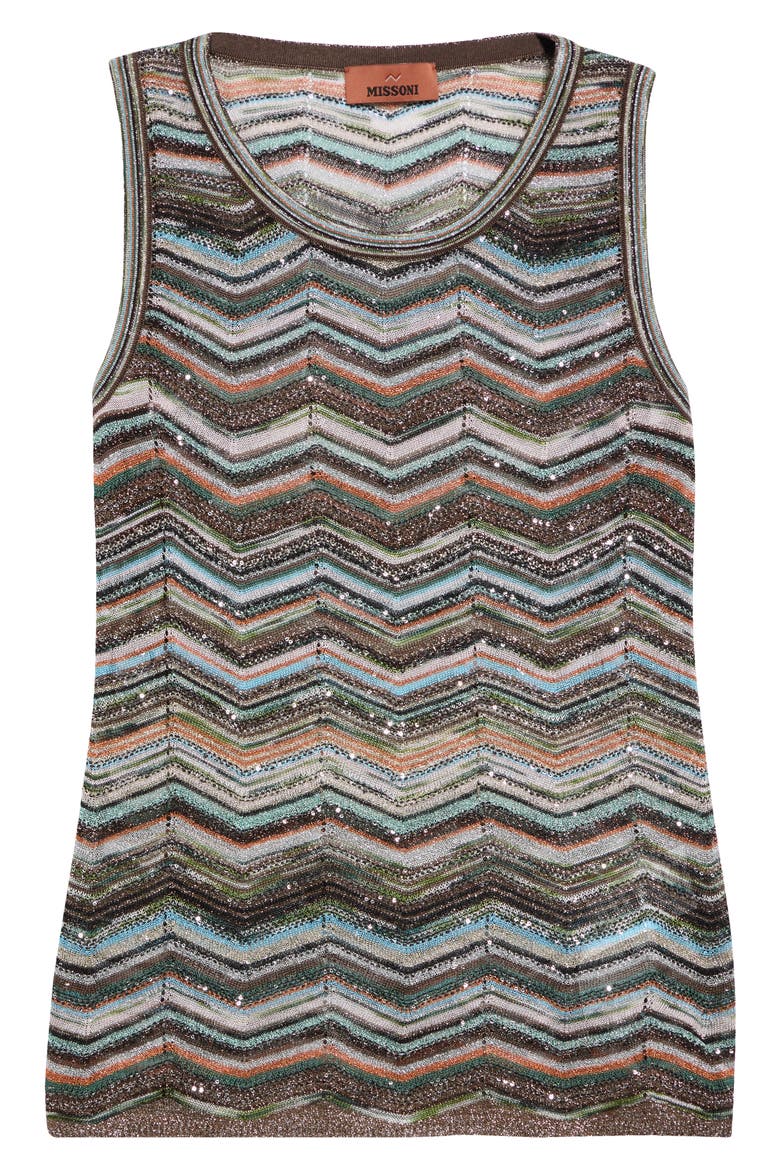 Sequin Metallic Jacquard Sleeveless Sweater, Main, color, SMSPO