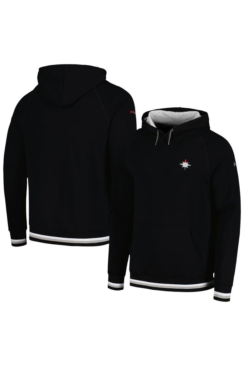 Men's Barstool Golf Black 3M Open Raglan Pullover Hoodie, Main, color, Black