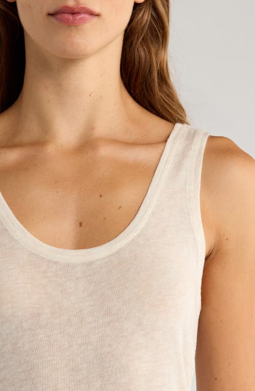 Nordstrom Luxe Layering Cotton Blend Tank Top In White