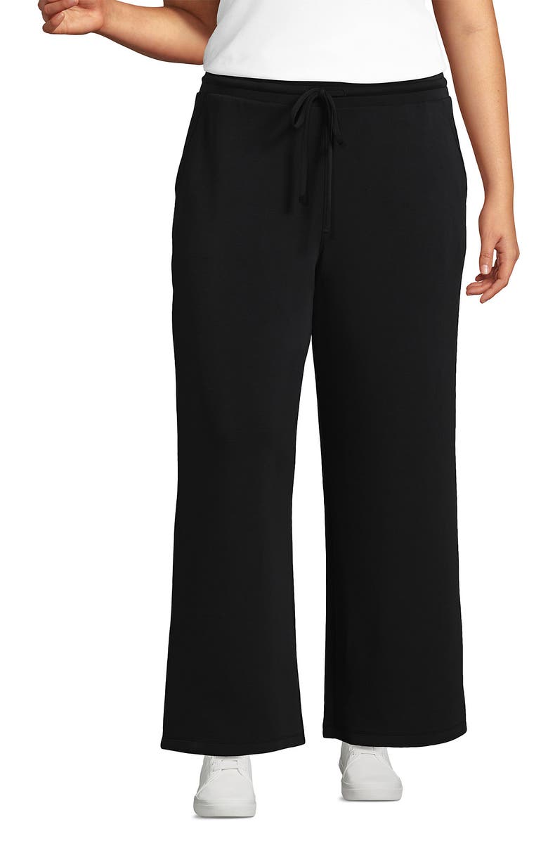 Lands' End Cupro Knit Mid Rise Wide Leg Pants, Main, color,