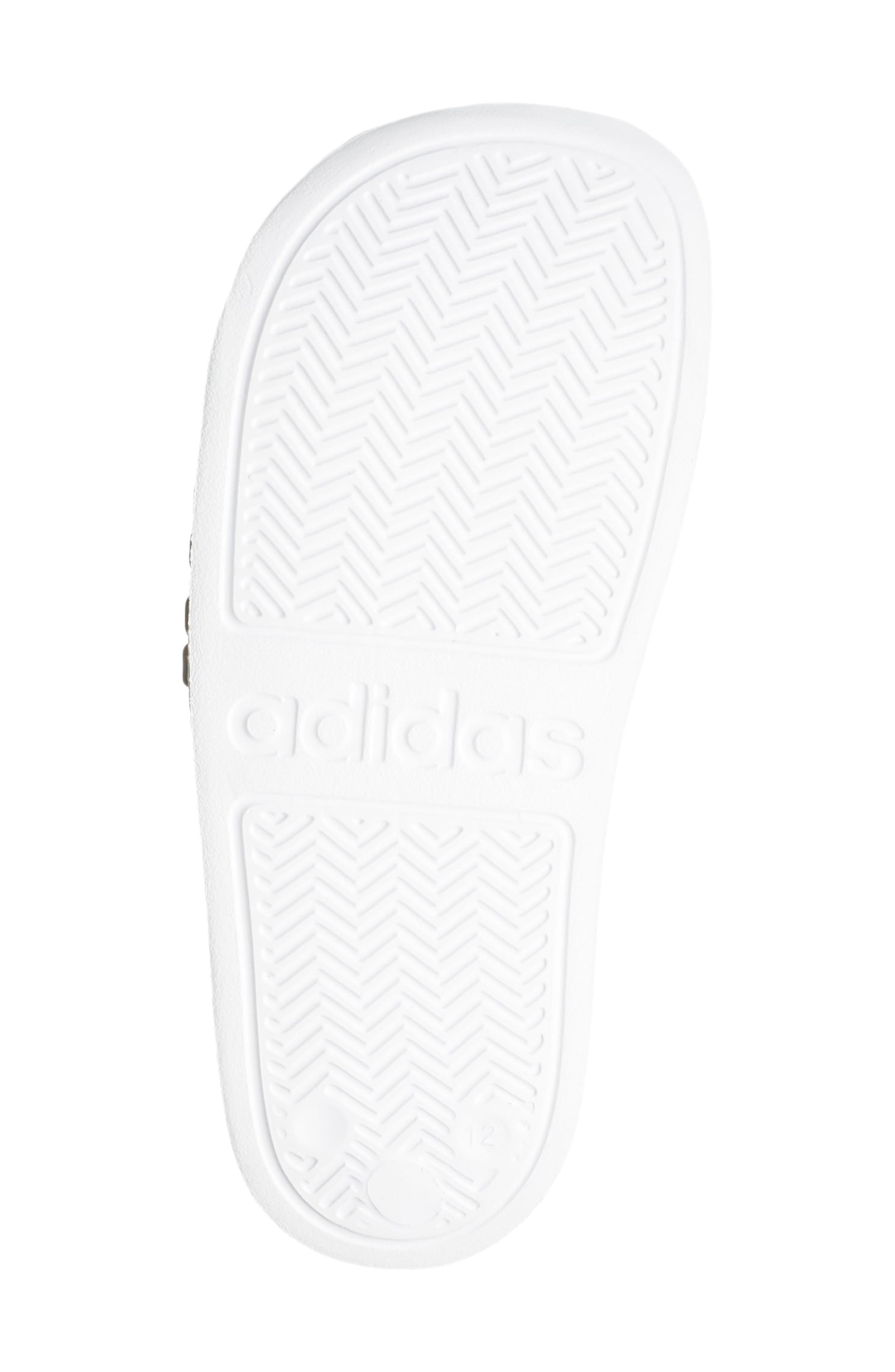 adidas Kids' Adilette Shower Slide Sandal, Alternate, color, Ftwwht/Cbl