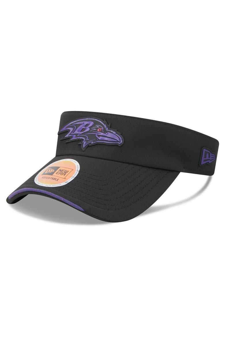 Men's New Era Black Baltimore Ravens 2026 Sideline Adjustable Visor, Alternate, color, Black
