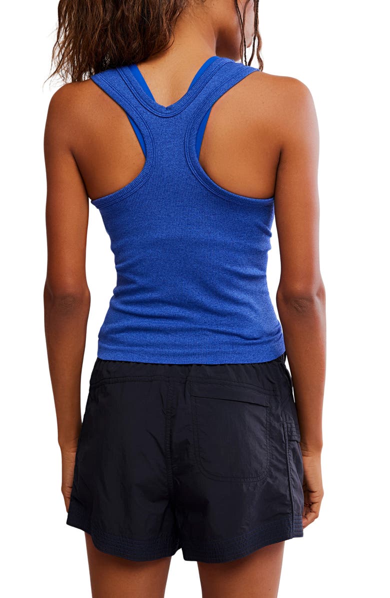 Free People Bittersweet Rib Essential Tank, Alternate, color, Electric Shock