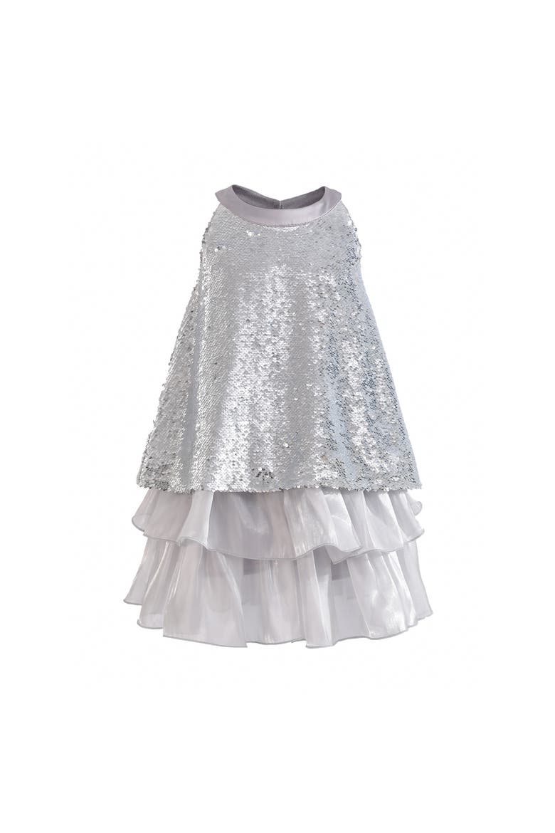 Sylvara Sequin Ruffle Skirt Set, Main, color, Light Purple