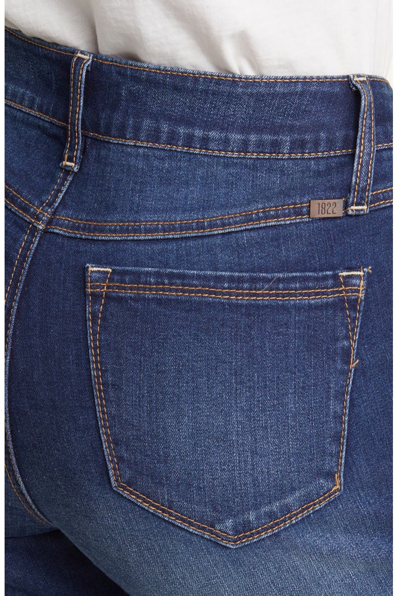 Release Hem High Waist Demi Bootcut Jeans, Alternate, color, CRYSTAL