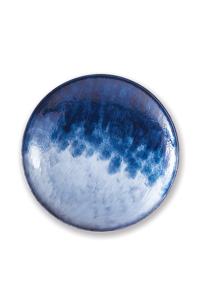 Azul Decorative Plate, Main, color, Blue