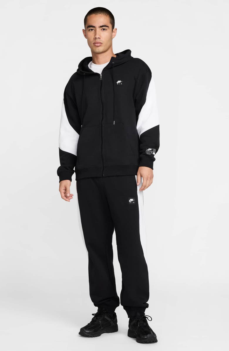 Nike Air Oversize Colorblock Fleece Zip Hoodie, Alternate, color, 