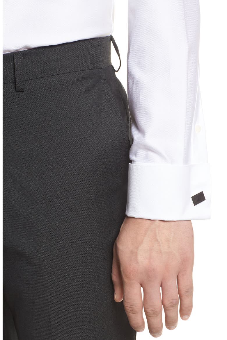 Slim Fit Tuxedo Shirt, Alternate, color, WHITE