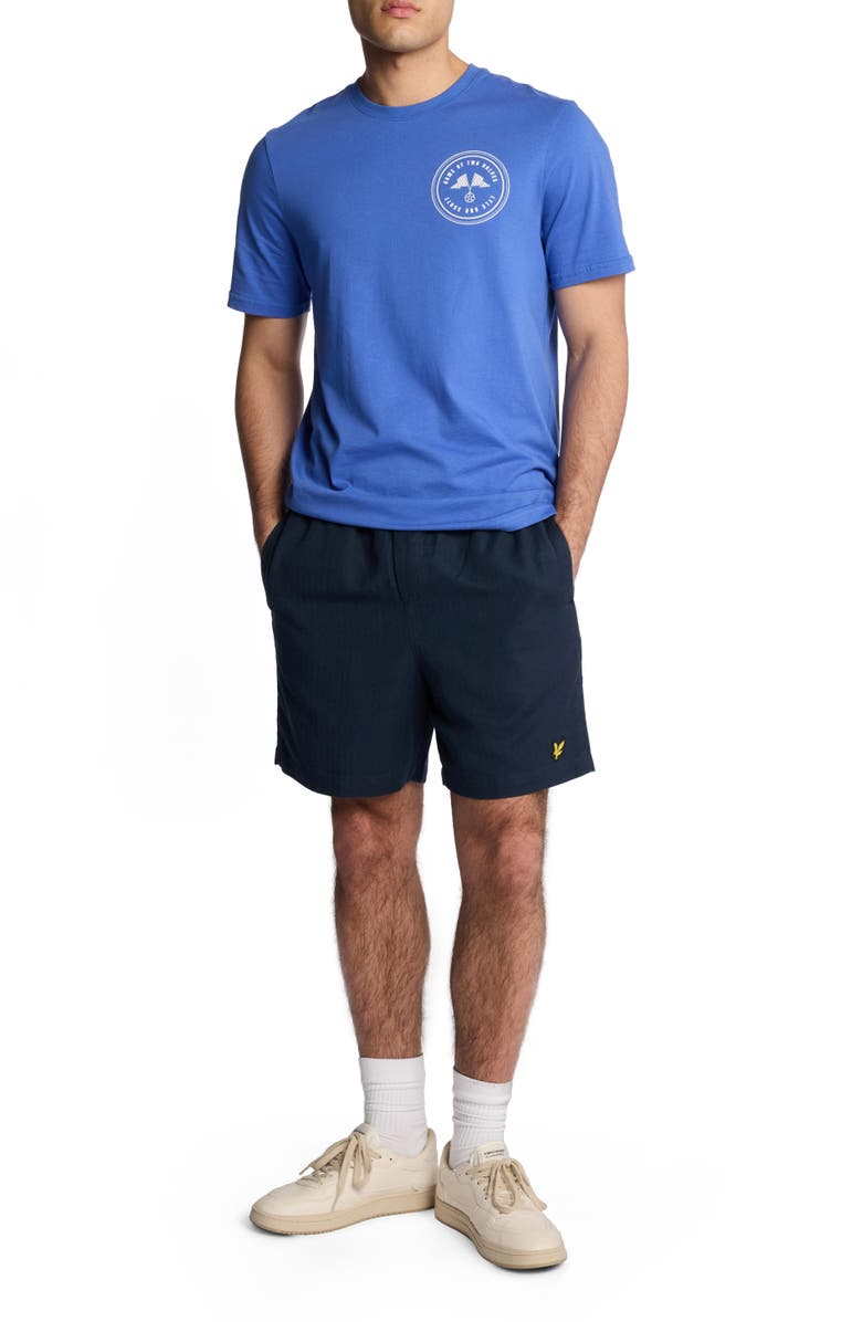 Lyle & Scott Linen Deck Shorts, Alternate, color, Dark Navy