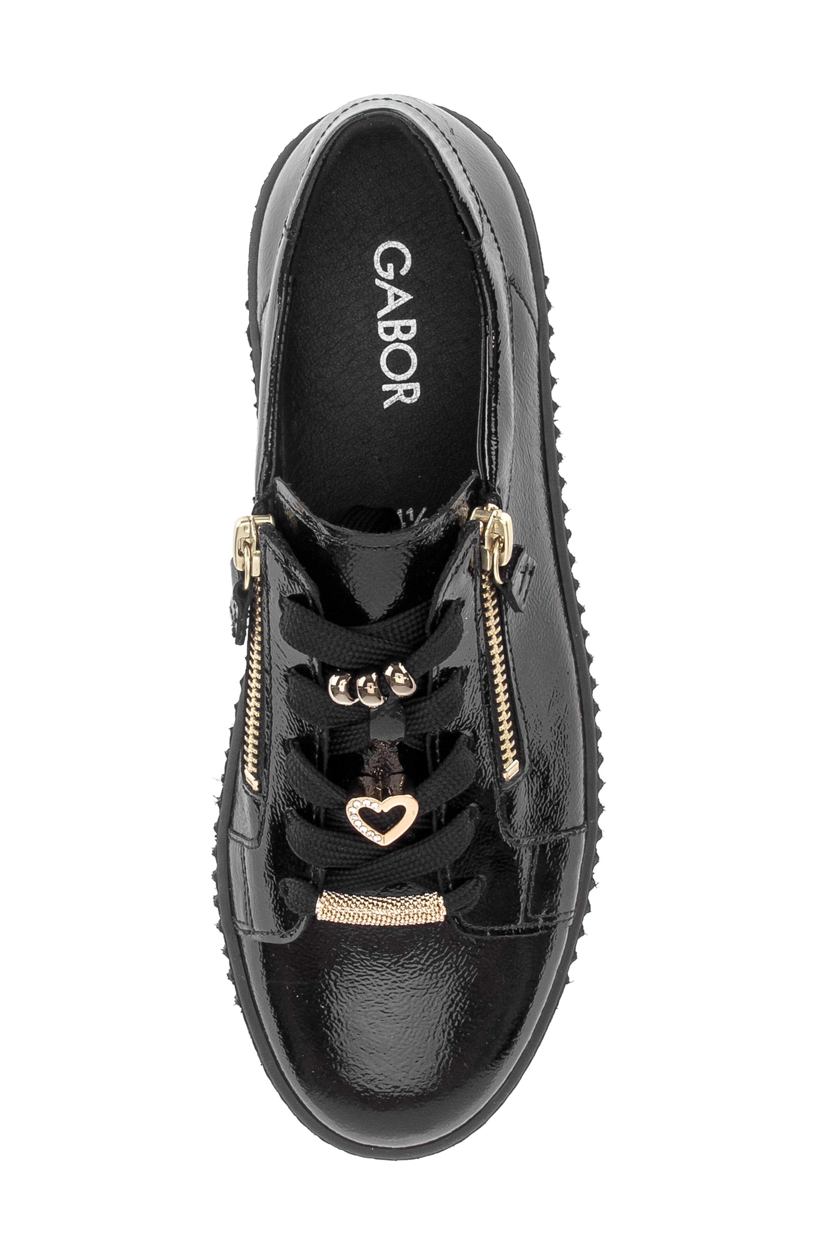 Collette Leather Sneaker, Alternate, color, BLACK BLACK