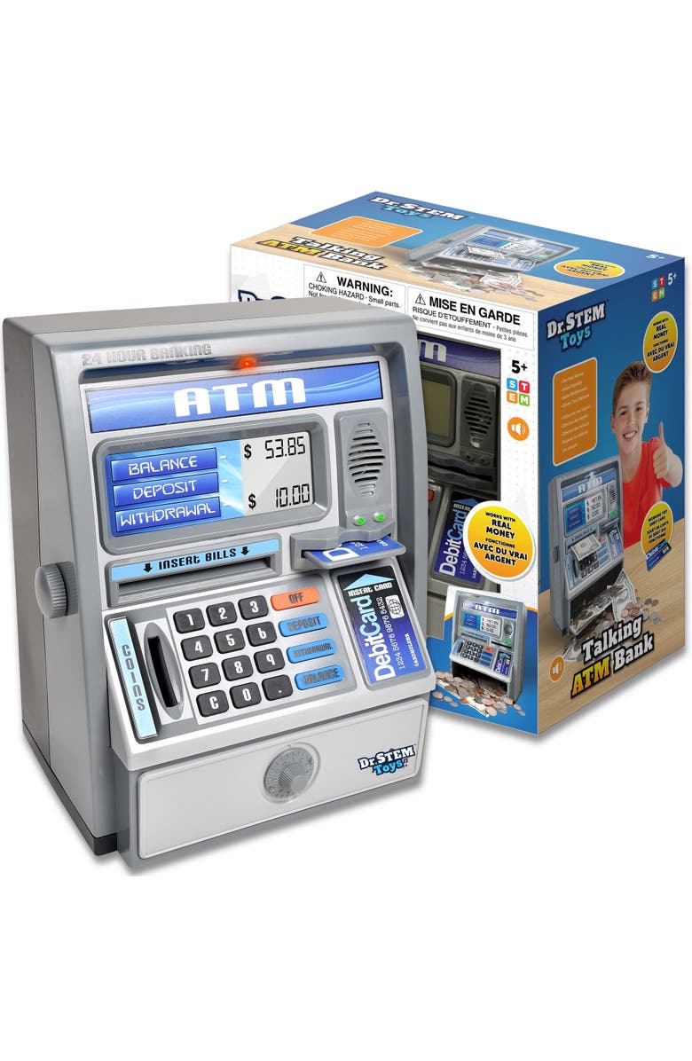 Dr. STEM Toys Talking ATM Bank Toy, Main, color,