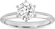 LuvMyJewelry Tesi 14K White Gold Round Shape Lab Grown Diamond Solitaire Ring - 1 Ct