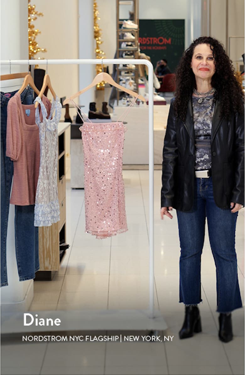 Ballerina Strappy Back Sequin Minidress, sales video thumbnail