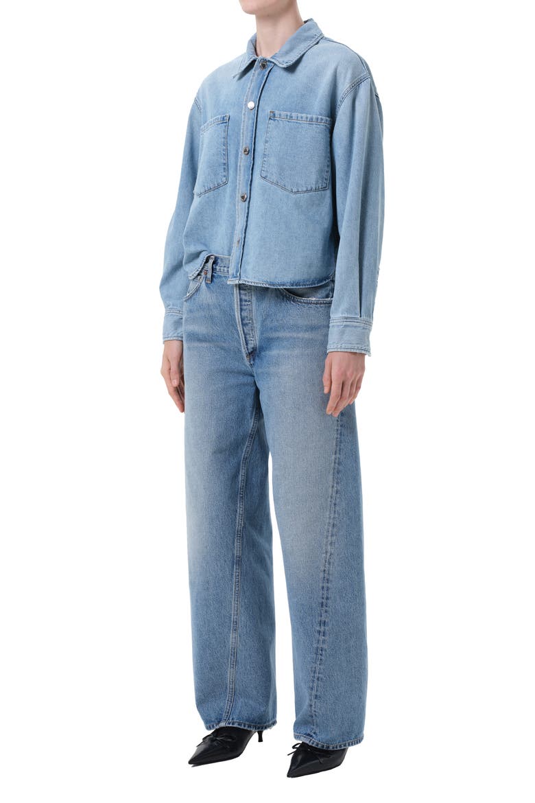 Juna Denim Button-Up Shirt, Alternate, color, INTERVAL